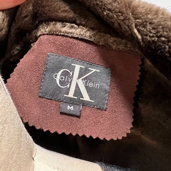 Vintage Faux Shearling Calvin Klein Coat, Medium - Picture 4 of 4